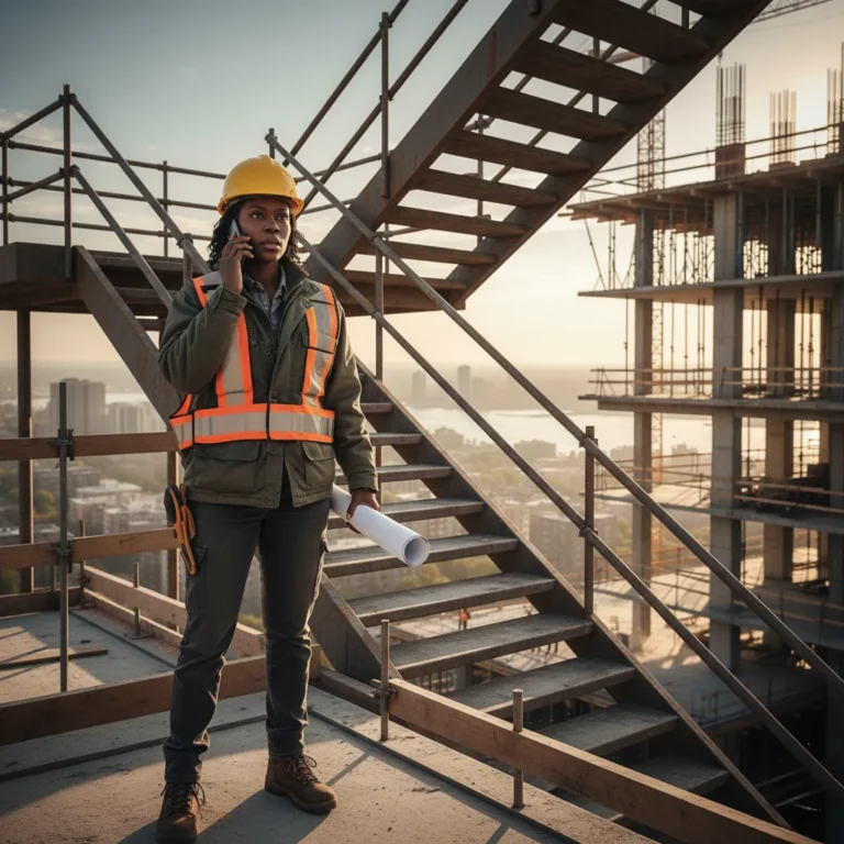 construction-worker-calling-stair